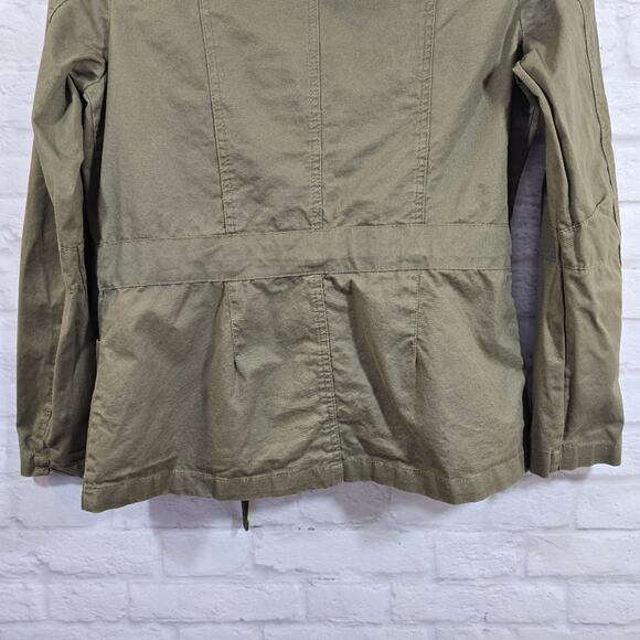 M 2Sable Womens Olive Green Gray Hoodie Layered Look Jacket Size S Utility Cargo - Picture 7 of 9